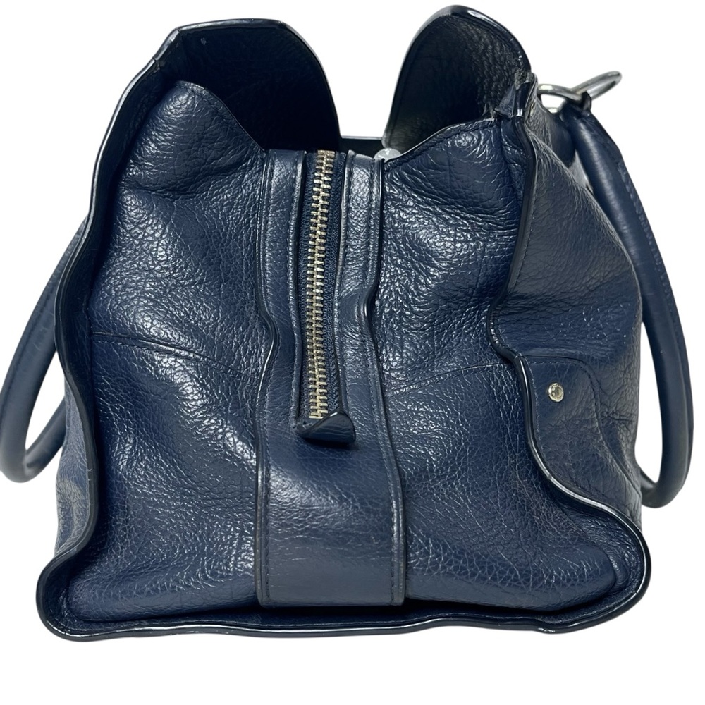 Coach Mercer 30 Navy Grain Leather Satchel - Picture 5 of 14